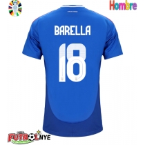Camiseta Italia Nicolo Barella #18 Primera Equipación Eurocopa 2024 manga corta